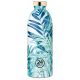 24BOTTLES CLIMA 8051513921681 LUSH fehér-kék-zöld levél mintás design termosz