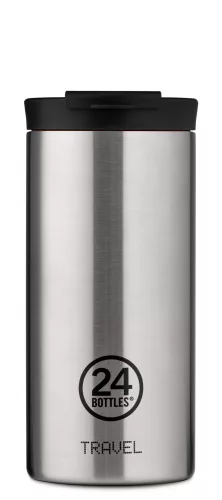 24BOTTLES TRAVEL TUMBLER 8051513925375 BRUSHED STEEL matt acél szálcsiszolt kávé termosz