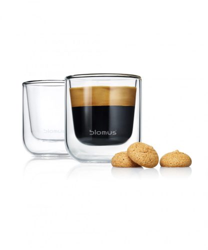 BLOMUS NERO 63652 átlátszó 2 db-os duplafalú espresso csésze szett