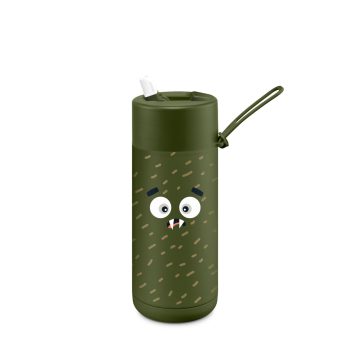   Franksters Scout CERAMIC BOTTLE khaki 475ml-es zöld rozsdamentes acél kerámia bevonatos hőtartó utazó gyerek termosz-bögre szívószálas sport kupakkal