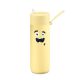 Franksters Splash CERAMIC BOTTLE buttermilk 595ml-es sárga rozsdamentes acél kerámia bevonatos hőtartó utazó gyerek termosz-bögre szívószáltartó sport kupakkal