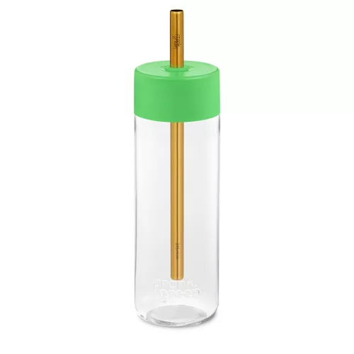 FRANK GREEN ORIGINAL BOTTLE B06S08C09-19-19-30 neon green BPA mentes kulacs óriás fém szívószálas k