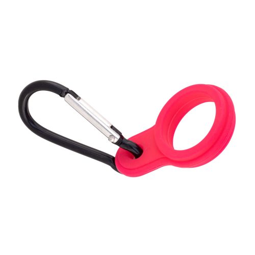 THE CARABINER PINK & BLACK szilikon palack hordozó karbiner