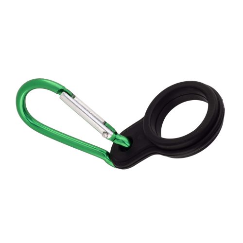 THE CARABINER BLACK & GREEN szilikon palack hordozó karbiner