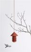 BIRD SILO terrakotta 23cm x Ø18cm méretű újrahasznosított műanyag design madáretető