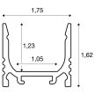 SLV GRAZIA 10 1000464 fehér felületre szerelhető LED profil