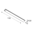 SLV IMPERVA 120 CW 1001314 szürke por és páramentes LED lámpa