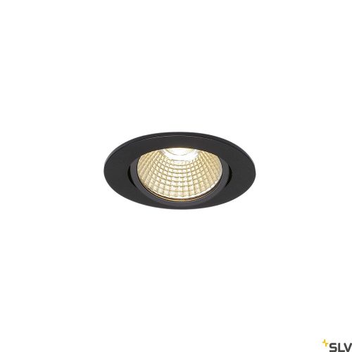SLV NEW TRIA ROUND 1001978 fekete dim to warm süllyesztett állítható LED spot lámpa
