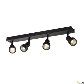 SLV PURI 4 CW 1002029 fekete fali és mennyezeti állítható spot lámpa