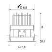 SLV HORN MAGNA LED 1002594 fekete-arany süllyesztett spot lámpa