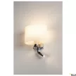 SLV KENKUA LED SPOT 1002855 Üveg búrás fali éjjeli lámpa állítható LED olvasólámpa fejjel