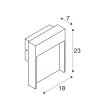 SLV FLATT 1002952 antracit kültéri fali LED lámpa