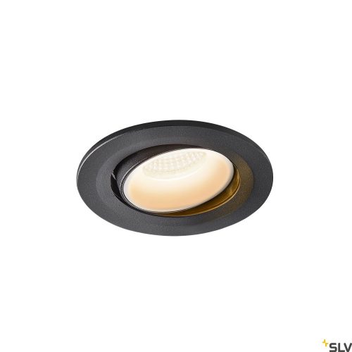 SLV NUMINOS MOVE S 1005320 fekete-fehér állítható süllyesztett LED spot lámpa