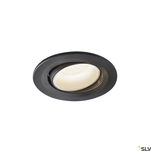 SLV NUMINOS MOVE S 1005362 fekete-fehér állítható süllyesztett LED spot lámpa