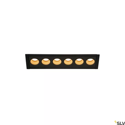 SLV MILANDOS 6 1005415 fekete süllyesztett moduláris mennyezeti LED spot lámpa