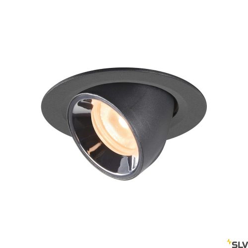 SLV NUMINOS GIMBLE XS 1005815 fekete-króm billenthető süllyesztett LED spot lámpa