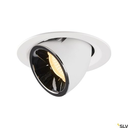 SLV NUMINOS GIMBLE M 1005956 fehér-króm billenthető süllyesztett LED spot lámpa