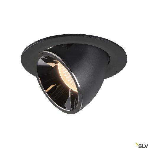 SLV NUMINOS GIMBLE L 1005977 fekete-króm billenthető süllyesztett LED spot lámpa
