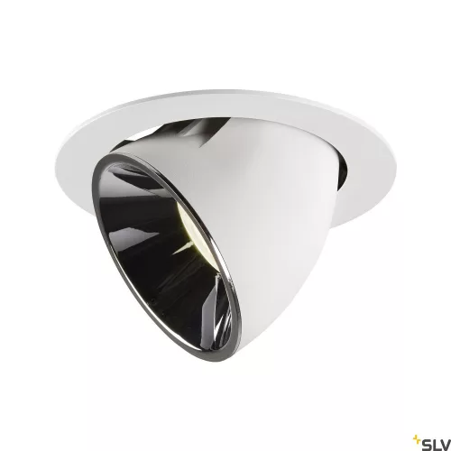 SLV NUMINOS GIMBLE XL 1006082 fehér-króm billenthető süllyesztett LED spot lámpa