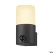 SLV GRAFIT E27 round Sensor 1006179 antracit mozgásérzékelős hengeres kültéri fali lámpa