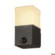 SLV GRAFIT E27 square Sensor 1006183 antracit mozgásérzékelős szögletes kültéri fali lámpa