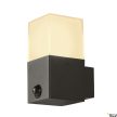 SLV GRAFIT E27 square Sensor 1006183 antracit mozgásérzékelős szögletes kültéri fali lámpa