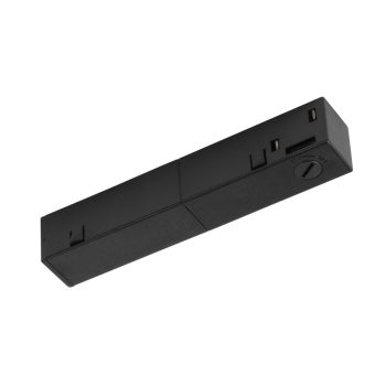   48V SYSTEM fekete balos sín végére rögzíthető betápláló elem 48V-os alacsony feszültségű sínhez