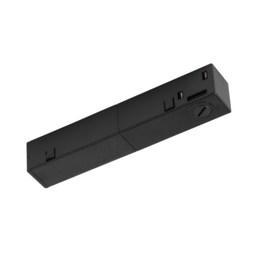 48V SYSTEM fekete balos sín végére rögzíthető betápláló elem 48V-os alacsony feszültségű sínhez