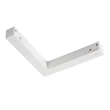   48V SYSTEM fehér sarok csatlakozó és betápláló elem 48V-os alacsony feszültségű felületre szerelhető sínhez