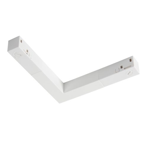 48V SYSTEM fehér sarok csatlakozó és betápláló elem 48V-os alacsony feszültségű felületre szerelhető sínhez