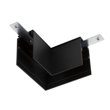   48V SYSTEM fekete jobbos mechanikai sarok csatlakozó 48V-os alacsony feszültségű magasított vagy süllyesztett sínhez