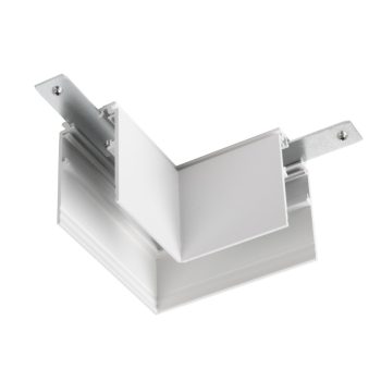   48V SYSTEM fehér jobbos mechanikai sarok csatlakozó 48V-os alacsony feszültségű magasított vagy süllyesztett sínhez