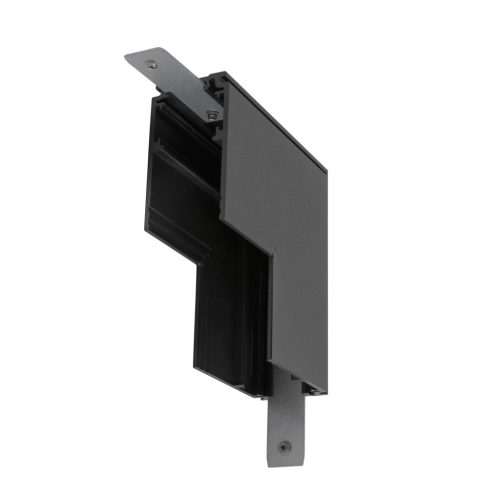 48V SYSTEM fekete mechanikai sarok csatlakozó flexibilis toldó és betápláló elemhez mennyezet és fal átvezetésénél 48V-os alacsony feszültségű magasított vagy süllyesztett sínhez