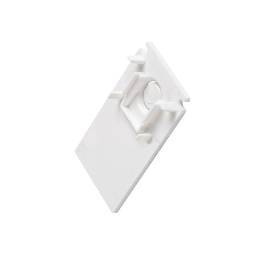 48V SYSTEM fehér végzáró 48V-os alacsony feszültségű felületre szerelhető magasított sínhez