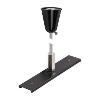   48V SYSTEM fekete függesztő rögzítő szett sín összekőtővel és 1m-es függesztő pálcával 48V-os alacsony feszültségű sín felfüggesztéséhez