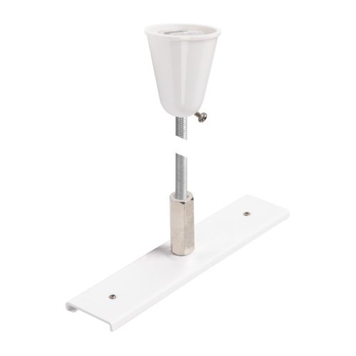 48V SYSTEM fehér függesztő rögzítő szett sín összekőtővel és 1m-es függesztő pálcával 48V-os alacsony feszültségű sín felfüggesztéséhez