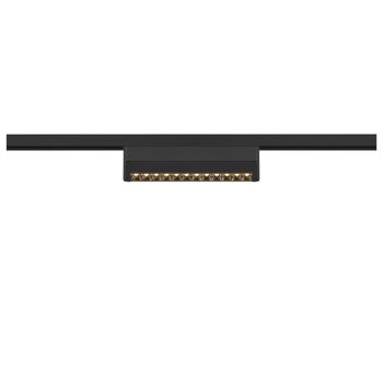   48V SYSTEM IN-LINE 24 fekete 7.3W 580lm 2700K CRI90 35° darklight billenthető led reflektor 48V-os alacsony feszültségű sínhez