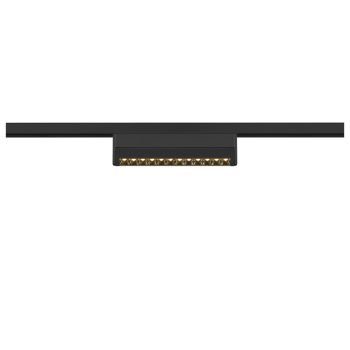   48V SYSTEM IN-LINE 24 fekete 7.3W 610lm 3000K CRI90 35° darklight billenthető led reflektor 48V-os alacsony feszültségű sínhez