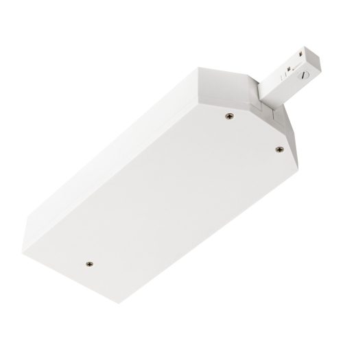 48V SYSTEM fehér balos sín végére szerelhető átalakító betápláló elem 48V-os alacsony feszültségű sínhez