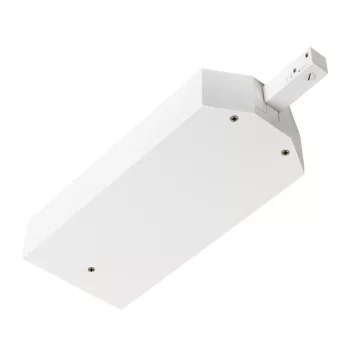   48V SYSTEM fehér jobbos sín végére szerelhető átalakító betápláló elem 48V-os alacsony feszültségű sínhez