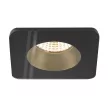 NEW TRIA 68 fekete 8 x 8 cm szögletes mély vízálló mennyezeti süllyesztett spot lámpakeret