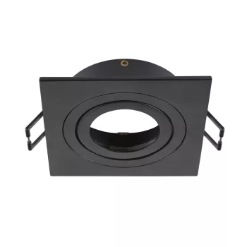   NEW TRIA 75 fekete 9 x 9 cm szögletes mennyezeti süllyesztett spot lámpakeret