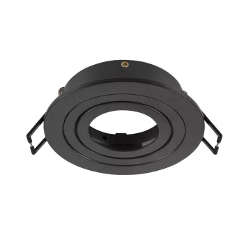   NEW TRIA 75 fekete d9 cm kerek mennyezeti süllyesztett spot lámpakeret