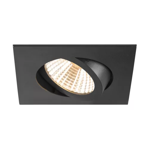 NEW TRIA 68 fekete 2700K 38° szögletes billenthető mennyezeti süllyesztett LED spot lámpa