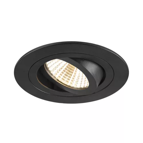 NEW TRIA 75 fekete 3000K 38° kerek billenthető mennyezeti süllyesztett LED spot lámpa