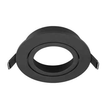   NEW TRIA 95 fekete kerek mennyezeti süllyesztett spot lámpakeret