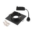 NEW TRIA 75 XL fekete GU14 szögletes billenthető mennyezeti süllyesztett spot lámpa
