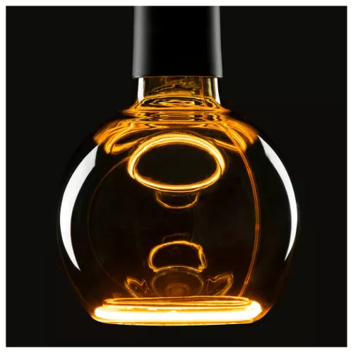 LED FLOATING GLOBE 125 szürke E27 6W 1900K füstüveg dimmelhető filament LED izzó
