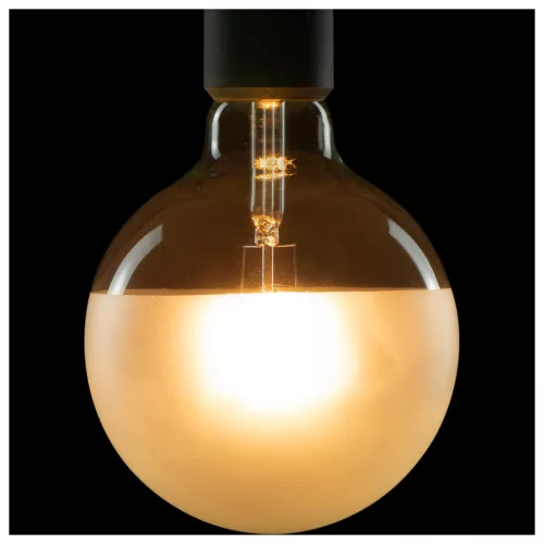 LED GLOBE 125 HALF MOON matt üveg E27 7W 2700K dimmelhető filament LED izzó