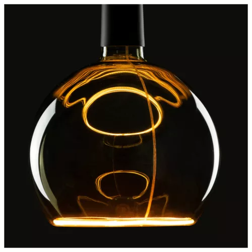 LED FLOATING GLOBE 200 szürke E27 6W 1900K füstüveg dimmelhető filament LED izzó